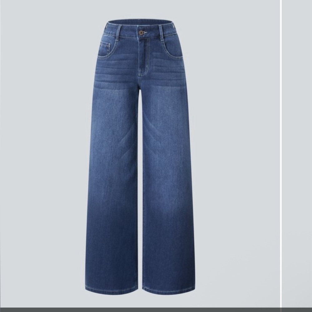 HALARA Women's Blue Flare & Wide Leg Jeans